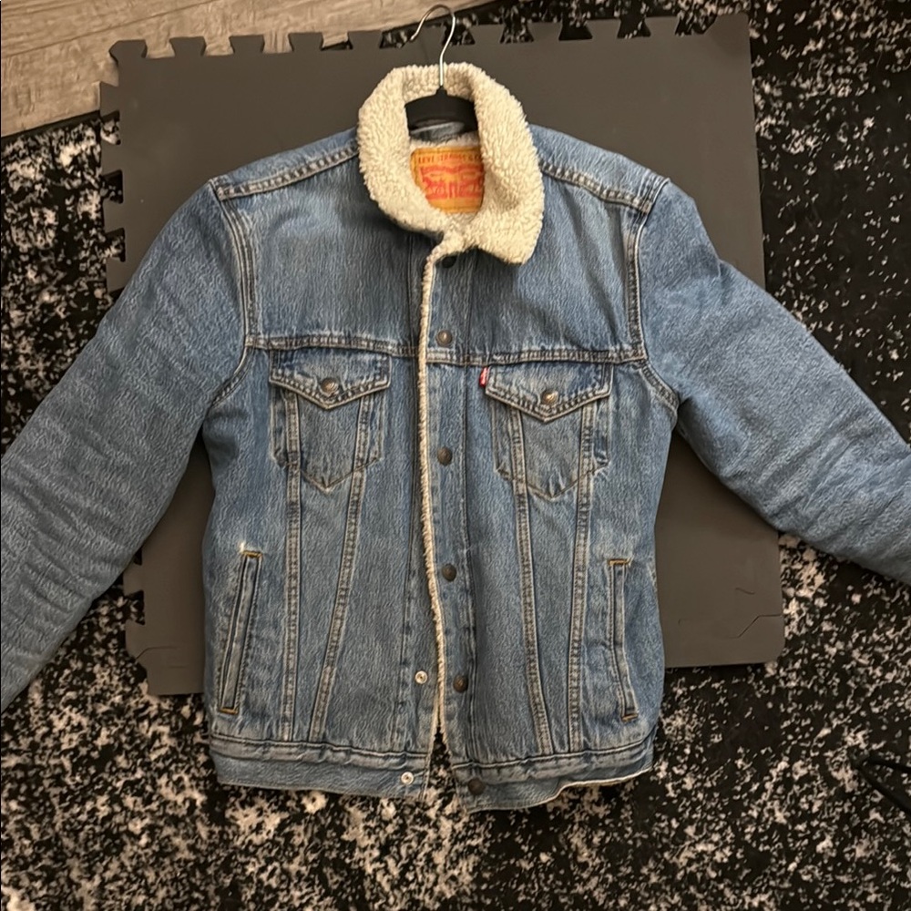 Men’sLevi’s  Blue Denim Sherpa Jacket